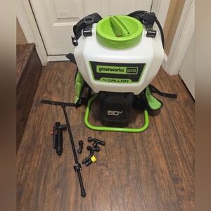 Greenworks Pro 80V Cordless Backpack Sprayer 4 Gallon 5 Tip - BPS80B00 BSB901